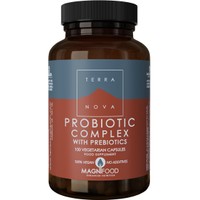 Terranova Probiotic Complex with Prebiotics 100veg.caps - Συμπλήρωμα Διατροφής Προβιοτικών, Πρεβιοτικών & Βοτάνων για την Καλή Κατάσταση του Γαστρεντερικού Συστήματος & την Ενδυνάμωση του Ανοσοποιητικού Συστήματος