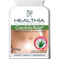 Healthia Candida Relief 517mg 60caps - Συμπλήρωμα Διατροφής με Βότανα & Προβιοτικά για την Αντιμετώπιση Καντιντίασης, Ουρολοίμωξης & Πεπτικών Διαταραχών 