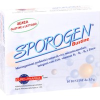 Euro-Pharma Sporogen Bustine 10 Sachets - Συμπλήρωμα Διατροφής με Προβιοτικά, Ψευδάργυρο & Βιταμίνες για την Ισορροπία της Εντερικής Χλωρίδας, την Αντιμετώπιση της Οξείας Διάρροιας & την Ενίσχυση του Ανοσοποιητικού