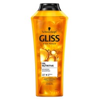 Schwarzkopf Gliss Oil Nutritive Nourish Shampoo 400ml - Σαμπουάν Θρέψης για Ξηρά, Αφυδατωμένα Μαλλιά με Oleic Acid & Έλαιο Marula
