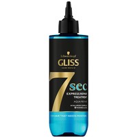Schwarzkopf Gliss 7 sec Aqua Revive Express Repair Hair Treatment 200ml - Μάσκα Θεραπείας Μαλλιών Άμεσης Επανόρθωσης σε 7 Δευτερόλεπτα για Κανονικά, Ξηρά Μαλλιά