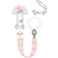 Mam Clip it! & Cover 0m+ 1 Τεμάχιο, Κωδ 335G - Ροζ 3 - Κορδέλα Στήριξης Πιπίλας με Προστατευτικό Καπάκι