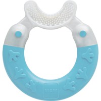 Mam Bite & Brush Teether 3m+ Γαλάζιο 1 Τεμάχιο, Κωδ 560B - Πολυκρίκος Οδοντοφυΐας για Καθαρισμού Δοντιών & Μασάζ στα Ευαίσθητα Ούλα για Μωρά από 3 Μηνών