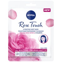 Nivea Rose Touch Hydrating Sheet Mask 1 Τεμάχιο - Ενυδατική Μάσκα Προσώπου με Ροδόνερο Οργανικής Προέλευσης & Υαλουρονικό Οξύ