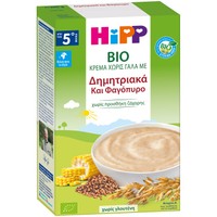 Hipp Bio Κρέμα Χωρίς Γάλα με Δημητριακά & Φαγόπυρο από τον 5ο Μήνα 200g