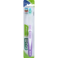 Gum ActiVital Compact Medium Toothbrush Μωβ 1 Τεμάχιο, Κωδ 583 - Οδοντόβουρτσα με Μεσαίας Σκληρότητας Ίνες & Μικρή Κεφαλή