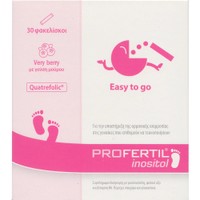 Profertil Inositol 30 Sachets - Συμπλήρωμα Διατροφής Ινοσιτόλης, Βιταμίνης Β6 & Φολικού Οξέος για την Υποστήριξη της Ορμονικής Ισορροπίας στις Γυναίκες που Επιθυμούν να Τεκνοποιήσουν με Γεύση Μούρων