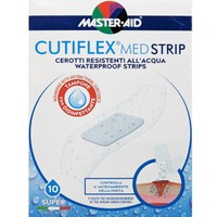 Master Aid Cutiflex Med Waterproof Strips 86x39mm 10 Τεμάχια - Αυτοκόλλητα Επιθέματα Αδιάβροχα