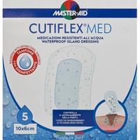 Master Aid Cutiflex Med Waterproof Island Dressing 10x6cm 5 Τεμάχια - Αδιάβροχα Μετεγχειρητικά Επιθέματα