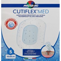 Master Aid Cutiflex Med Waterproof Island Dressing 10x8cm 5 Τεμάχια - Αδιάβροχα Μετεγχειρητικά Επιθέματα