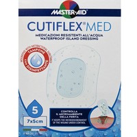 Master Aid Cutiflex Med Waterproof Island Dressing 7x5cm 5 Τεμάχια - Αδιάβροχα Μετεγχειρητικά Επιθέματα