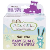 Jack n' Jill Natural Baby Gum & Tooth Wipes 25 Τεμάχια - Βρεφικά Μαντηλάκια που Προσφέρουν Ασφαλή & Απαλή Καθαριότητα για το Στόμα του Μωρού, Κατάλληλα από την Γέννηση