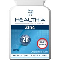 Healthia Zinc 50mg High Potency 120caps - Συμπλήρωμα Διατροφής με Κιτρικό Ψευδάργυρο για την Ενίσχυση του Ανοσοποιητικού Συστήματος & την Καλή Υγεία των Μαλλιών, Νυχιών & Δέρματος