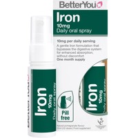 BetterYou Iron 10mg Daily Oral Spray 25ml - Συμπλήρωμα Διατροφής Σιδήρου σε Μορφή Spray Κατά της Κούρασης & Κόπωσης για Αποτελεσματική Αντιμετώπιση της Ανεπάρκειας Σιδήρου Χωρίς να Προκαλεί Πεπτική Δυσφορία με Φυσική Γεύση Ρόδι