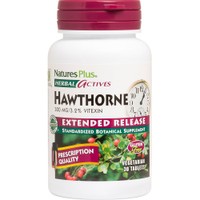 Natures Plus Hawthorne 300mg 30tabs - Συμπλήρωμα Διατροφής με Συμπυκνωμένο Εκχύλισμα του Βοτάνου Κράταιγου για τη Φυσιολογική Λειτουργία της Καρδιάς & του Καρδιαγγειακού Συστήματος με Ισχυρές Αντιοξειδωτικές Ιδιότητες