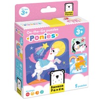Banana Panda On The Go Puzzles 3 Years+, 5 Τεμάχια - Ponies - Παιδικό Παζλ 9 Κομματιών