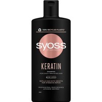 Syoss Keratin Shampoo for Easily Breaking Hair 440ml - Σαμπουάν με Κερατίνη για Αναδόμηση της Τρίχας στα Αδύναμα, Εύθραυστα Μαλλιά