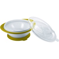 Nuk Easy Learning Food Bowl 6m+, 1 Τεμάχιο - Κίτρινο - Μπολ Φαγητού με 2 Καπάκια & Αντιολισθητικό Πάτο