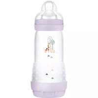 Mam Easy Start Anti-Colic Plastic Bootle 4m+, 320ml, Κωδ 356SGc - Λιλά - Μπιμπερό Πολυπροπυλενίου με Θηλή Σιλικόνης Μεγάλης Ροής & Σύστημα Κατά των Κολικών