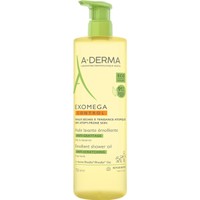 A-Derma Exomega Control Emollient Anti - Scratching Shower Oil 750ml - Θρεπτικό Μαλακτικό Έλαιο Καθαρισμού Κατά του Αισθήματος Κνησμού για Ξηρό Δέρμα με Τάση Ατοπικού Εκζέματος