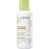 A-Derma Exomega Control Emollient Cream 400ml - Μαλακτική, Καταπραϋντική Κρέμα Προσώπου - Σώματος Κατάλληλη για Ατοπικό ή Πολύ Ξηρό Δέρμα