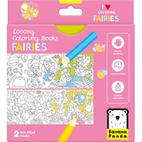 Banana Panda Looong Coloring Fun-Filled Books 2 Τεμάχια - Fairies - Βιβλίο Ακορντεόν με Πανοραμικές Εικόνες για Χρωματισμό