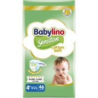 Babylino Sensitive Cotton Soft Value Pack Maxi Plus Νο4+ (10-15kg) Βρεφικές Πάνες 46 τεμάχια - 