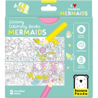 Banana Panda Looong Coloring Fun-Filled Books 2 Τεμάχια - Mermaids - Βιβλίο Ακορντεόν με Πανοραμικές Εικόνες για Χρωματισμό