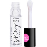 Mon Reve Shiny Lips Plump Effect 8ml - 09 Clear Volume - Ενυδατικό, Ultra-Shiny Lip Gloss Μεγάλης Διάρκειας για Έξτρα Όγκο