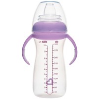 Munchkin Gentle Transition Baby's First Sippy Spill-Proof Antifuite Cup 6m+, 300ml - Lila - Εκπαιδευτικό Ποτηράκι με Χερούλια