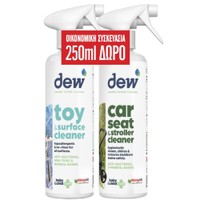 Dew Promo Anti-Bacterial & Mineral Based Car Seat & Stroller Cleaner 500ml & Anti-Bacterial Not Toxic & Mineral Based Toy & Surface Cleaner 500ml - Απολυμαντικό Καθαριστικό Γενικής Χρήσης Καροτσιού & Καθίσματος Αυτοκινήτου με Αντλία & Απολυμαντικό Καθαριστικό Γενικής Χρήσης Παιχνιδιών Χωρίς Τοξικά Χημικά με Αντλία