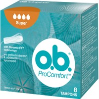 O.b. ProComfort Super Tampon 8 Τεμάχια - Ταμπόν Ιδανικά για Ημέρες με Μεγάλη Ροή