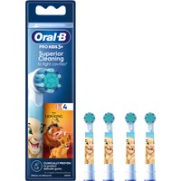 Oral-B Pro Kids The Lion King Extra Soft Electric Toothbrush Head 3 Years+, 4 Τεμάχια - Ανταλλακτικές Κεφαλές Παιδικής Ηλεκτρικής Οδοντόβουρτσας με Μικρή Κεφαλή & Πολύ Μαλακές Ίνες