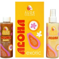 Aloe Colors Promo Aloha Exotic Invisible Oil Mist 150ml & Repairing Invisible Dry Oil 150ml - Διφασικό Mist Σώματος για Ενυδάτωση - Θρέψη με Τροπικό Άρωμα & Ενυδατικό, Θρεπτικό Ξηρό Έλαιο Μαλλιών - Σώματος με Αναζωογονητικό Άρωμα