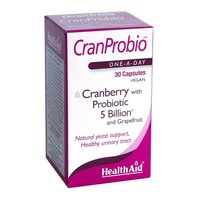 Health Aid CranProbio 30caps - Συμπλήρωμα Διατροφής με Κράνμπερι και Προβιοτικά για την Καλή Υγεία του Γυναικείου Ουροποιητικού Σύσ