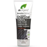Dr Organic Charcoal Face Wash 200ml - Υγρό Καθαριστικό Προσώπου με Ενεργό Άνθρακα που Απομακρύνει τους Ρύπους & το Σμήγμα, για Λιπαρές Επιδερμίδες ή Δέρμα με Ατέλειες