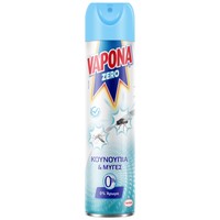 Vapona Zero Repellent Spray 400ml - Εντομοκτόνο Spray για Κουνούπια & Μύγες, Χωρίς Άρωμα