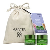 Δώρο Apivita Blooming Beauty Bee Radiant Light Texture Gel-Cream 15ml & Smoothing & Reboot Night Gel-Balm 15ml & Πουγκί