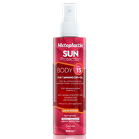 Histoplastin Sun Protection Body Spf15 Sun Tanning Dry Oil Satin Touch 200ml - Ξηρό Λάδι Χαμηλής Αντηλιακής Προστασίας για Γρήγορο, Λαμπερό και Έντονο Μαύρισμα που Διαρκεί