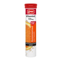 Lanes Vitamin C 135mg 20 Effer.Tabs - Συμπλήρωμα Διατροφής για την Eνίσχυση του Aνοσοποιητικού με Γεύση Πορτοκάλι