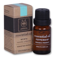 Apivita Essential Oil Μenta-Peppermint Μέντα 10ml - 100% Βιολογικό Αιθέριο Έλαιο με Βάση την Αρωματοθεραπεία