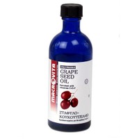 Macrovita Grape Seed Oil with Vitamins E + C + F 100ml - Σταφυλοκουκουτσέλαιο με Βιταμίνες, Ενισχύει την Παραγωγή Κολλαγόνου