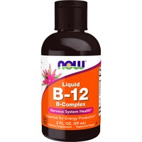Now Foods Liquid B-12 B-Complex για τη Φυσιολογική Ανάπτυξη και Συντήρηση του Νευρικού Ιστού 59ml