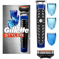 Gillette Styler All In 1 Precision Body & Beard Trimmer, Shaver & Edger 1 Τεμάχιο - Ανδρική Ξυριστική Μηχανή για Πρόσωπο, Σώμα, Κεφαλή ProGlide & Χτενάκια για Προσαρμογή σε Διαφορετικά Μήκη