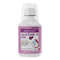 Frezyderm SensiTeeth Kids Mouthwash 250ml - Στοματικό Διάλυμα Κατά της Τερηδόνας για Παιδιά από 3 Ετών με Φθόριο, Ασβέστιο & Γεύση Βατόμουρου