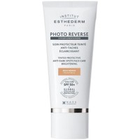 Institut Esthederm Photo Reverse Brightening Protective Anti-Dark Spots Spf50+ Tinted Cream 40ml - Αντηλιακή Κρέμα Προσώπου Με Χρώμα Μεσαίας Κάλυψης Πολύ Υψηλής Προστασίας για Πρόληψη & Μείωση των Καφέ Κηλίδων