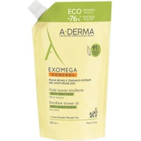 A-Derma Exomega Control Anti-Scratching Emolient Shower Oil Refill 500ml - Λάδι Καθαρισμού Σώματος, Κατάλληλο Ξηρό Δέρμα με Τάση Ατοπίας
