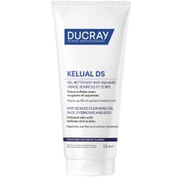 Ducray Kelual DS Anti-Irritation, Anti-Redness & Anti-Flake Foaming Gel 200ml - Αφρίζον Gel Καθαρισμού Προσώπου & Σώματος Κατά των Λεπιών & Νιφάδων, Μειώνει την Ερυθρότητα, Εξυγιαίνει & Καταπραΰνει από τον Κνησμό