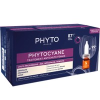 Phyto Phytocyane Anti-Hair Loss Treatment for Women for Progressive Hair Loss 12amp x 5ml - Θεραπεία Κατά της Γυναικείας Προοδευτικής Τριχόπτωσης