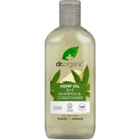Dr Organic Hemp Oil Shampoo Conditioner 2in1 265ml - Σαμπουάν & Μαλακτική Κρέμα Μαλλιών 2 σε 1, Θρέφει σε Βάθος & Επανορθώνει την Τρίχα